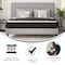 Flash Furniture Dream 10 in Hybrid Mattress, King Size High Density Foam and Pocket Spring Mattress in a Box, White/Black DR-E230P-R-K-10-GY-GG - alternate 10